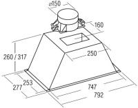 Вытяжка CATA GL75X Inox