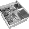 Кухонная мойка Basic CL DS Decor 50x50 (сатин, коландер, дозатор)