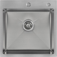 Кухонная мойка Basic CL DS Decor 50x50 (сатин, коландер, дозатор)