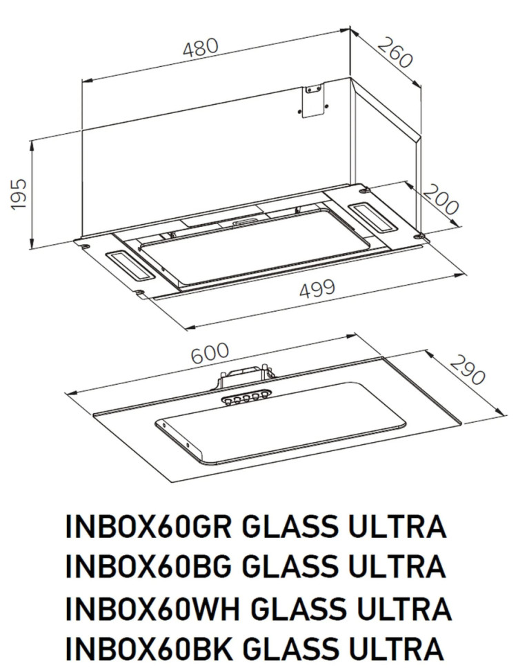 Вытяжка Meferi INBOX60BG Glass Ultra