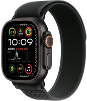 Умные часы Apple Watch Ultra 2 LTE 49 мм (титановый корпус, черный/черный, нейлоновый ремешок S/M)