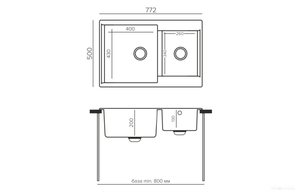 Кухонная мойка Polygran Brig 772 (космос)