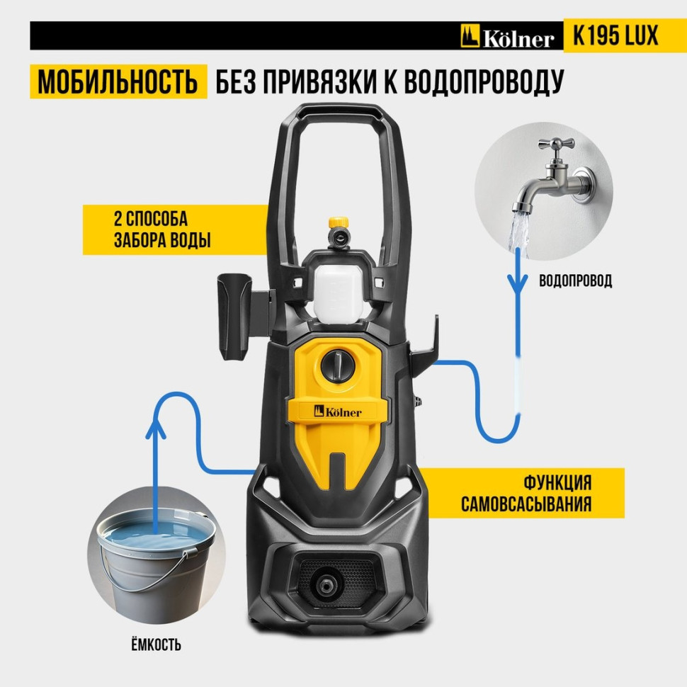 Мойка высокого давления Kolner K195 Lux