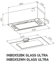 Вытяжка Meferi INBOX52WH Glass Ultra