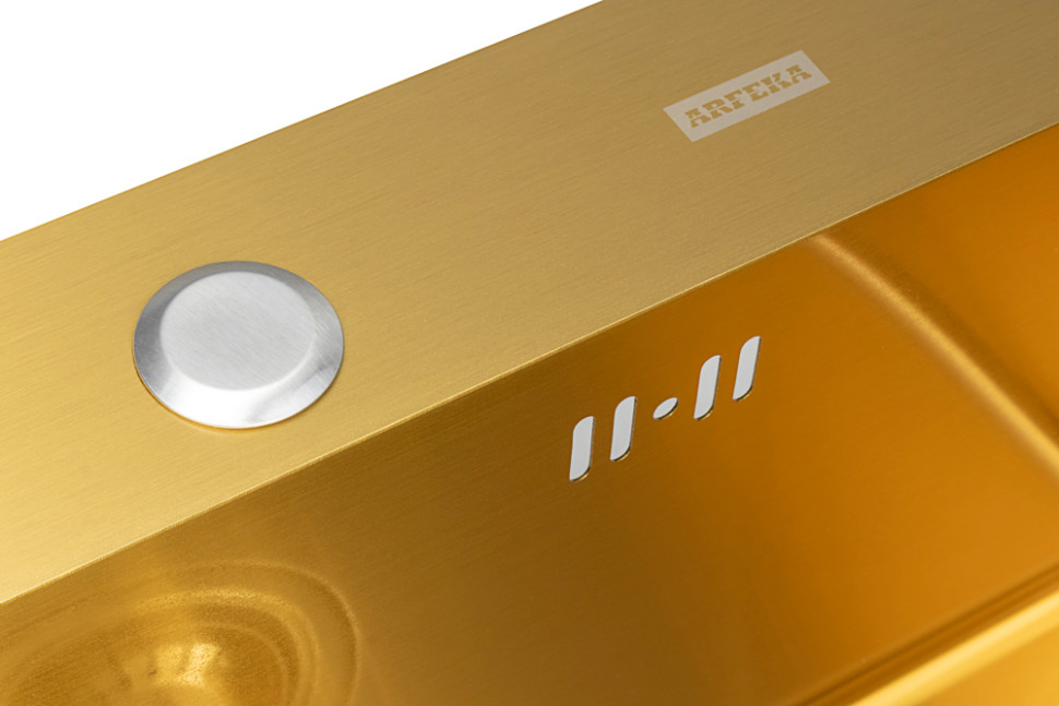 Кухонная мойка ARFEKA ECO AR 600*500 Golden PVD Nano
