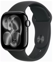 Умные часы Apple Watch Series 11 42 мм (алюминиевый корпус, черный/черный, спортивный силиконовый ремешок S/M)