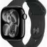 Умные часы Apple Watch Series 11 42 мм (алюминиевый корпус, черный/черный, спортивный силиконовый ремешок S/M)