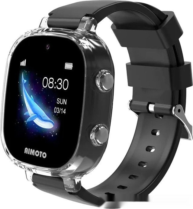 Умные часы с наушниками Aimoto Crystal 4G (черный)