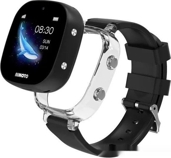 Умные часы с наушниками Aimoto Crystal 4G (черный)
