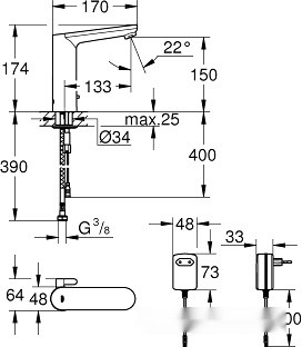 Смеситель Grohe Eurosmart Cosmopolitan E 36421000