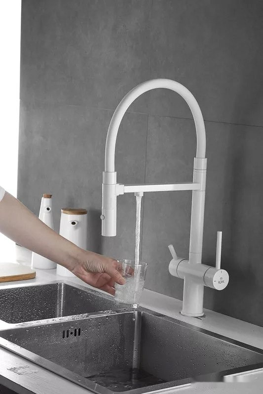 Смеситель Rose R958C (белый)