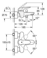 Смеситель Grohe Eurostyle 23726LS3
