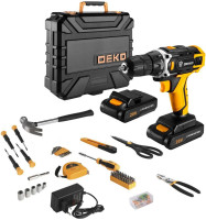 Дрель-шуруповерт Deko DKCD20FU-Li SET 104 063-4178 (с 2-мя АКБ, кейс)