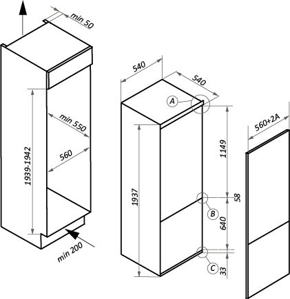 Холодильник Maunfeld MBF193NFFW