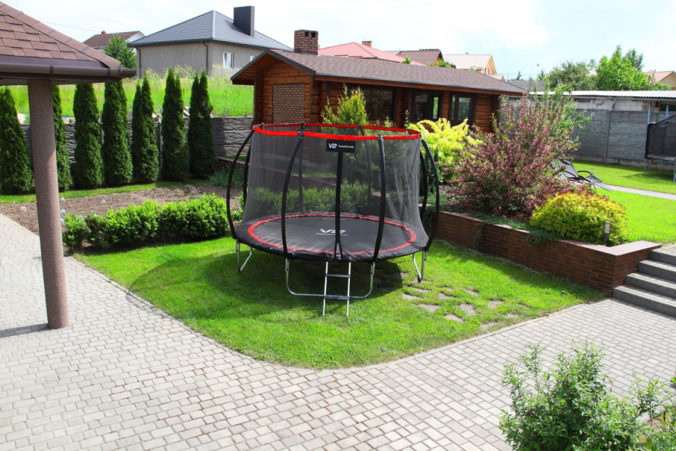 Батут V2 Trampoline Redline 10FT 312 см (с внешней сеткой и лестницей)