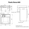 Умывальник Paola Siena 600